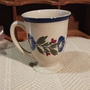 Blue and Cream Ceramic Dining Mug